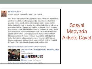 Sosyal
Medyada
Ankete Davet
 