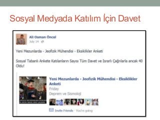 Sosyal Medyada Katılım İçin Davet
 