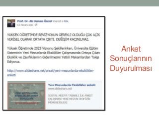 Anket
Sonuçlarının
Duyurulması
 