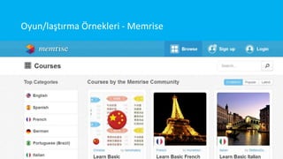 Oyun/laştırma Örnekleri - Memrise
 