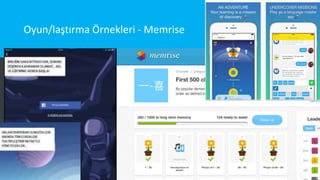 Oyun/laştırma Örnekleri - Memrise
 