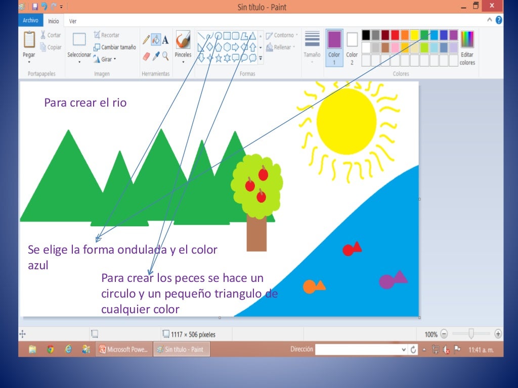 Como Crear Un Paisaje Con Figuras Geometricas En Paint