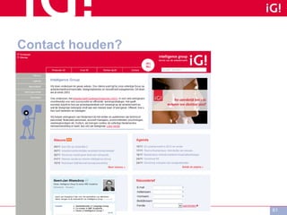 Contact houden? 