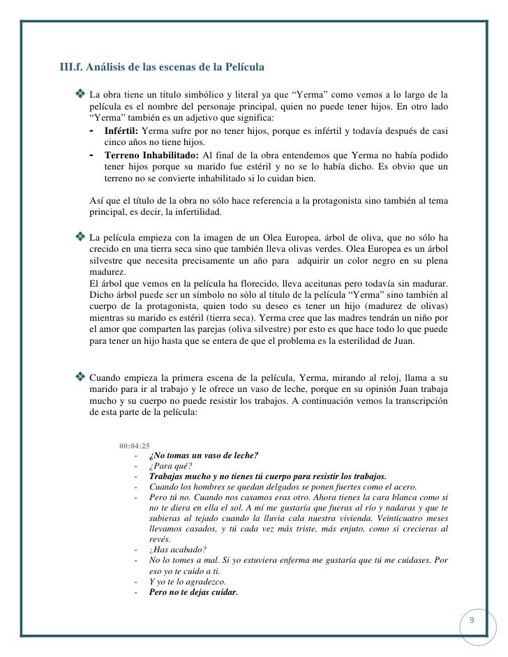 analisis of yerma Necesitaria un resumen de la obra yerma que cuente toda la historia pero resumida muchas gracias, saludos. analisis of yerma Necesitaria un resumen de la obra yerma que cuente toda la historia pero resumida muchas gracias, saludos.