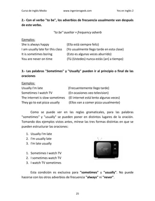 Yes en ingles 2, Ingles Medio.- Curso de Ingles con explicaciones ...