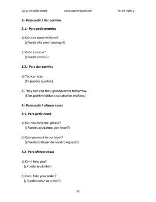 Yes en ingles 2, Ingles Medio.- Curso de Ingles con explicaciones ...