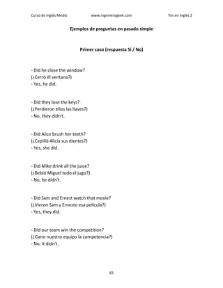 Yes en ingles 2, Ingles Medio.- Curso de Ingles con explicaciones ...