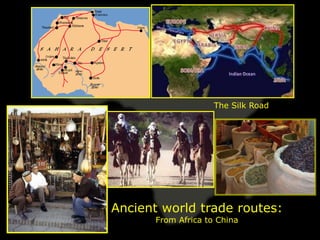 The Silk Road




Ancient world trade routes:
      From Africa to China
 