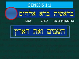 GENESIS 1:1
EN EL PRINCIPIOCREODIOS
 