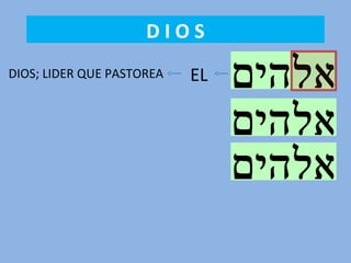 D I O S
ELDIOS; LIDER QUE PASTOREA
 