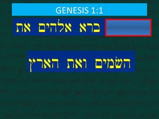 GENESIS 1:1
 