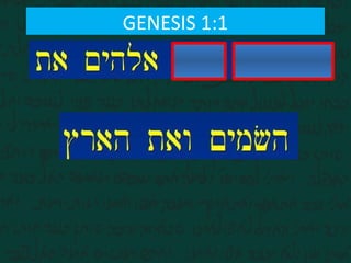 GENESIS 1:1
 