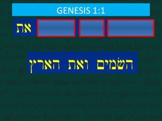 GENESIS 1:1
 