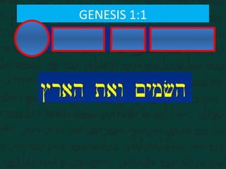 GENESIS 1:1
 
