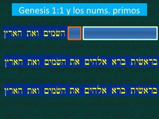 Genesis 1:1 y los nums. primos
2
 