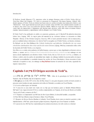 Toledoth Jesu Yeshu la verdadera historia | DOCX