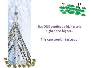 ??
?
??
?
??
?
But ONE continued higher and
higher and higher...
This one wouldn't give up!
 