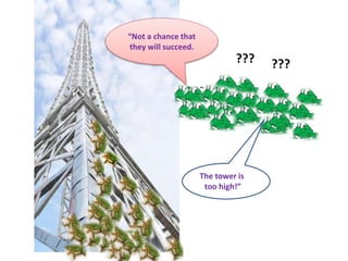 ???
???
“Not a chance that
they will succeed.
???
The tower is
too high!”
 