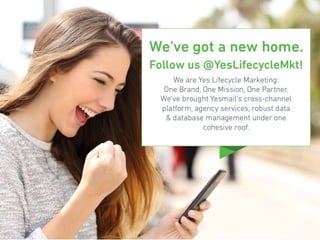 Follow us at Yes Lifecycle Marketing