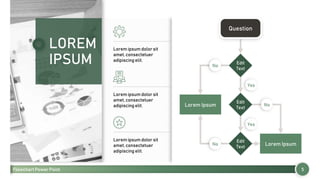 Flowchart Power Point
LOREM
IPSUM
Question
5
Lorem ipsum dolor sit
amet, consectetuer
adipiscing elit.
Lorem ipsum dolor sit
amet, consectetuer
adipiscing elit.
Lorem ipsum dolor sit
amet, consectetuer
adipiscing elit.
Edit
Text
Edit
Text
Edit
Text
Lorem Ipsum
Lorem Ipsum
No
Yes
Yes
No
No
 