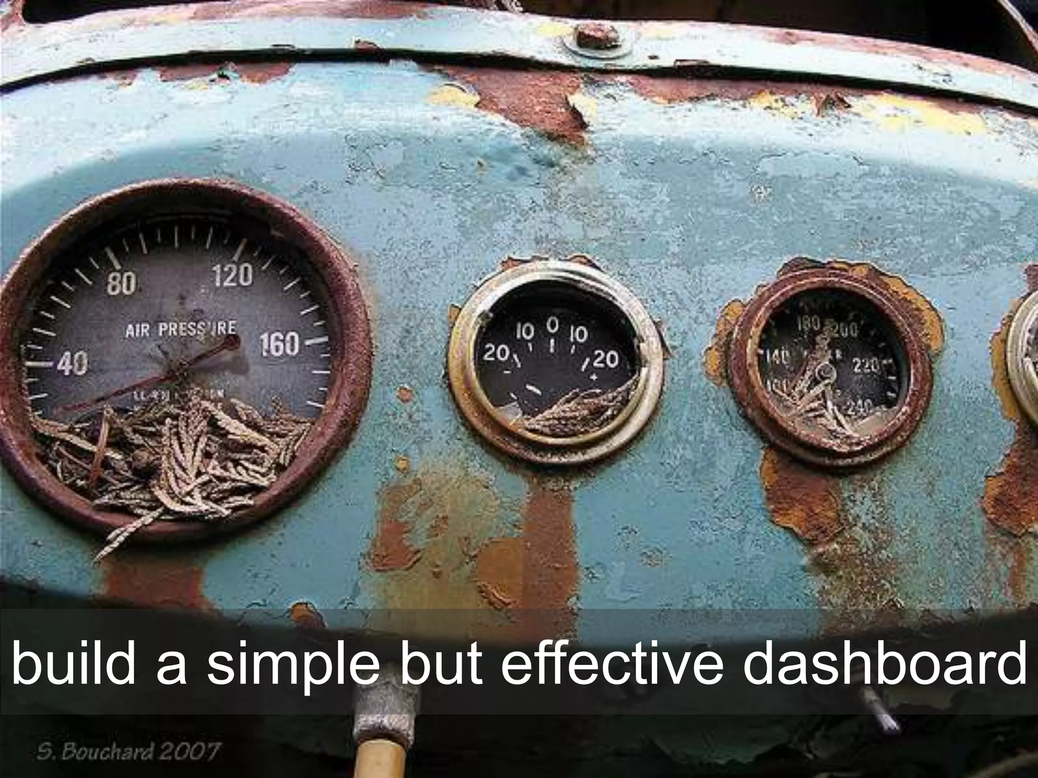 build a simple but effective dashboard
 