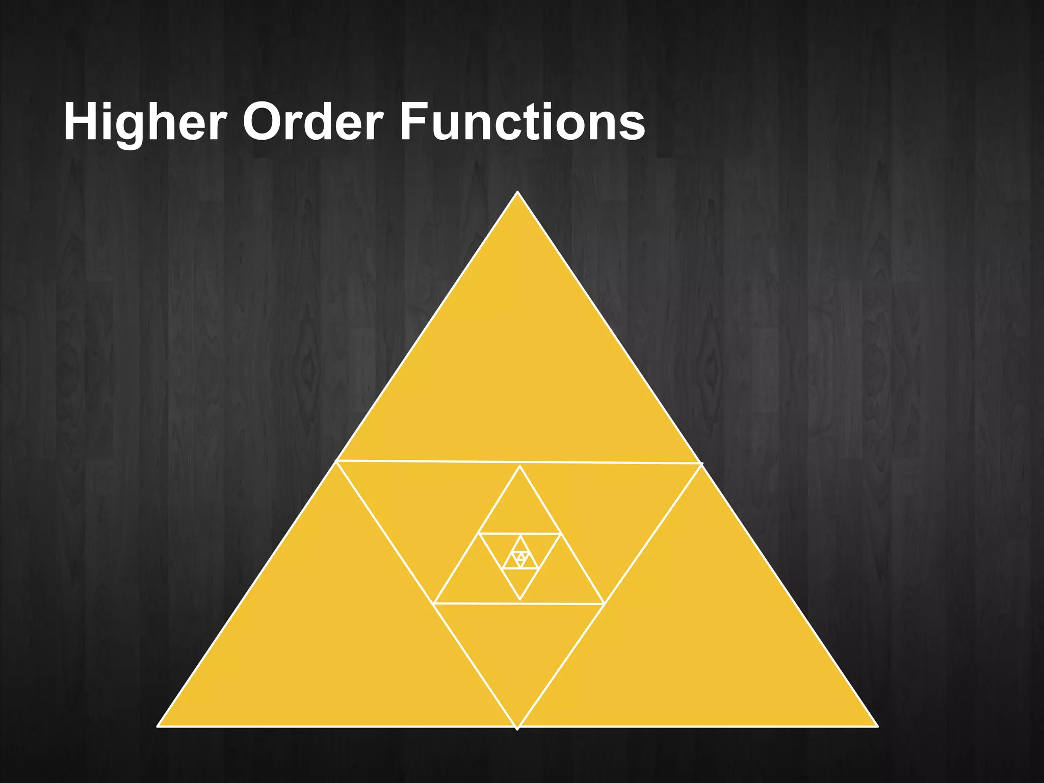 Higher Order Functions
 