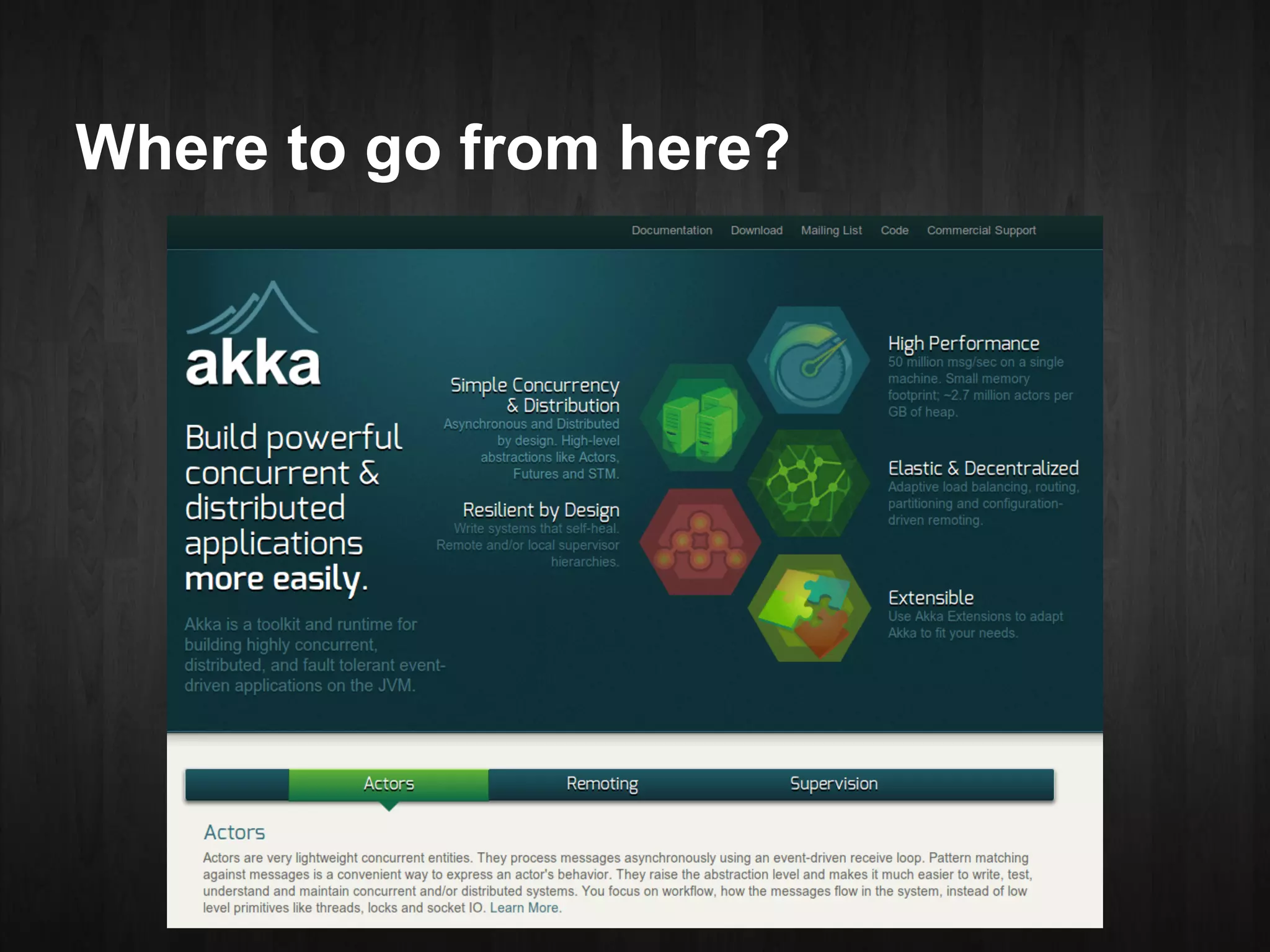 Where to go from here?
 