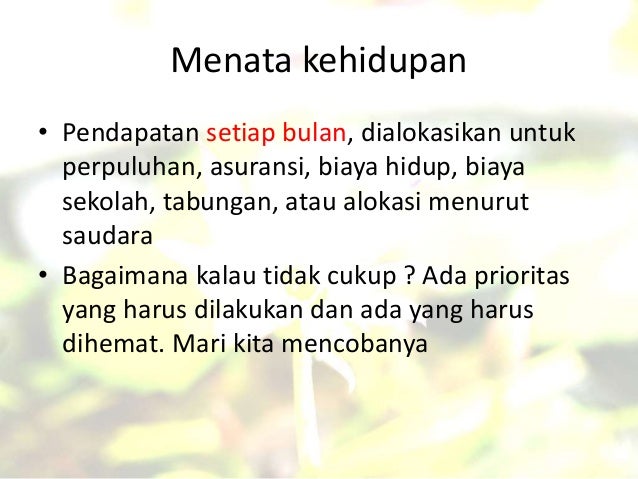 Yesus mengajarkan asuransi