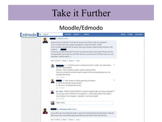 Take it Further
 Moodle/Edmodo
 