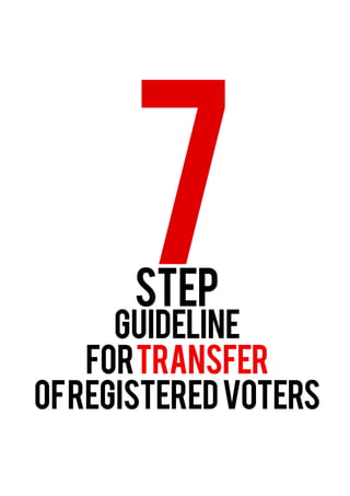 7STEP
guideline
fortransfer
ofregisteredvoters
 