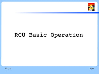 9/3/16 16/60
RCU Basic OperationRCU Basic Operation
 