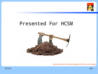 9/3/16 3/60
http://www.anec.com/assets/images/call_before_you_dig.jpg
Presented For HCSM
 