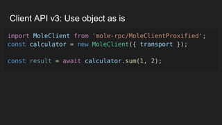 Client API v3: Use object as is
 