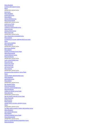 Akiza Akademi
ücretsiz web tasarım kursu
Akiza
yetişkinlere yüzme kursu
java kursu
Akiza Akademi
girişimcilik kursu
Akiza Eğitim
drama liderliği kursu
Akiza Danışmanlık
yetişkinlere yüzme kursu
gmat kursu fiyatı
Akiza Konferans
malzeme mühendisliği kursu
Akiza Seminer
ankara drama kursu
Akiza Yayıncılık
yetişkinlere yüzme kursu
işkur bilgisayarlı muhasebe kursu
Akiza Games
konaklama ve turizm işletmeciliği kursu fiyatı
Akiza
dans kursu kadıköy
Akiza Akademi
yetişkinlere yüzme kursu
php kursu istanbul
Akiza Eğitim
bingöl üniversitesi kursu fiyatı
Akiza Danışmanlık
ankara diksiyon kursu
Akiza Konferans
yetişkinlere yüzme kursu
uçak mühendisliği kursu
Akiza Seminer
tuba kursu fiyatı
Akiza Yayıncılık
otel kursu fiyatı
Akiza Games
yetişkinlere yüzme kursu
primavera proje yönetimi  kursu fiyatı
Akiza
sosyal bilgiler öğretmenliği kursu
Akiza Akademi
gerontoloji kursu
Akiza Eğitim
yetişkinlere yüzme kursu
zar oyunları kursu
Akiza Danışmanlık
otomotiv mühendisliği kursu
Akiza Konferans
medya ve iletişim kursu fiyatı
Akiza Seminer
yetişkinlere yüzme kursu
aile ve tüketici bilimleri kursu fiyatı
Akiza Yayıncılık
python kursu
Akiza Games
siyaset bilimi ve kamu yönetimi kursu
Akiza
yetişkinlere yüzme kursu
iso 9001 kalite yönetim sistemi baş denetçi kursu
Akiza Akademi
spor yöneticiliği kursu
Akiza Eğitim
zihinsel engelliler kursu fiyatı
Akiza Danışmanlık
yetişkinlere yüzme kursu
sanat ve sosyal bilimler programları kursu
Akiza Konferans
 