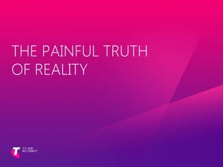 THE PAINFUL TRUTH
OF REALITY
 