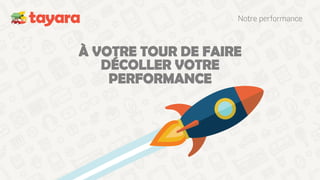 Notre performance
À VOTRE TOUR DE FAIRE
DÉCOLLER VOTRE
PERFORMANCE
 