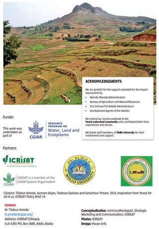 Inspiration from Yewol for all of us (ICRISAT Policy Brief 14)