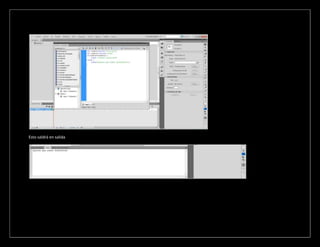 Esto saldrá en salida
 