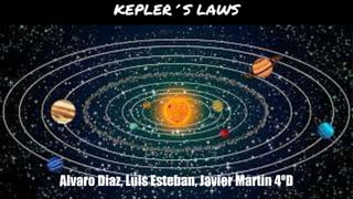KEPLER´S LAWS
Alvaro Diaz, Luis Esteban, Javier Martin 4ºD
 