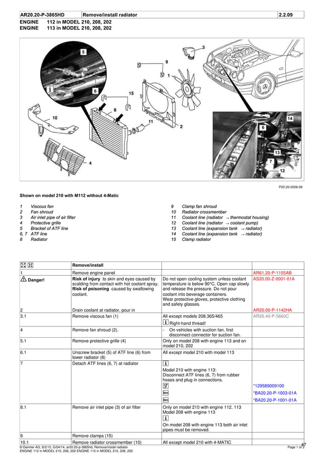 Mercedes benz w208 clk 320 wis contents PDF