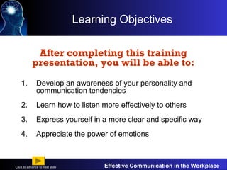 effective communication in the workplace | PPT