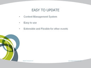 EASY TO UPDATE Balance Interactive Inc.   www.BalanceInteractive.com 