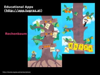 http://itunes.tugraz.at/series/iphone
Rechenbaum
Educational Apps  
(http://app.tugraz.at)
 