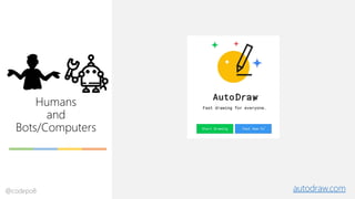 Humans
and
Bots/Computers
autodraw.com@codepo8
 