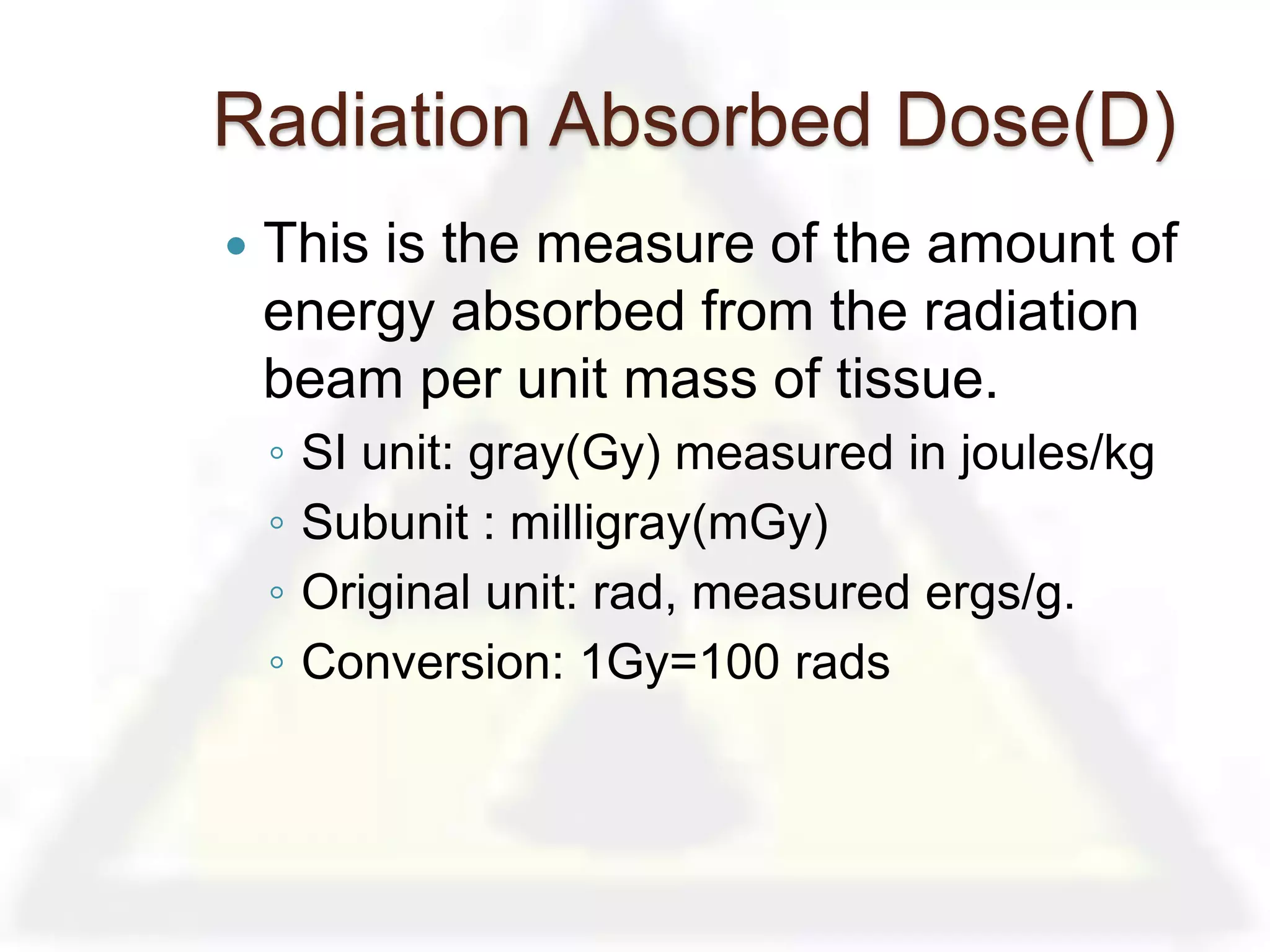Radiation protection and dosimetry in dental radiology | PPTX