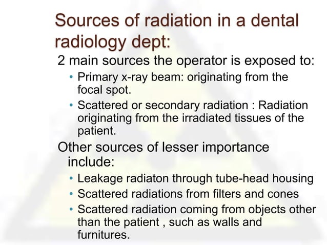 Radiation protection and dosimetry in dental radiology | PPTX | Dental ...