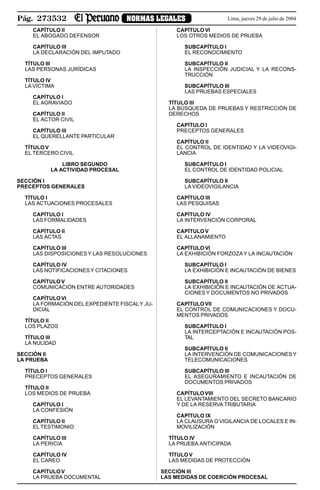 CÓDIGO PROCESAL PENAL - DECRETO LEGISLATIVO N° 957 El Peruano 29 JUL 2004 (81 págs.)29_jul_2004_(81_pags.)