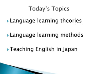 Teaching English as a Foreign Language in Japan | PPTX