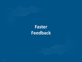 24
Faster
Feedback
 