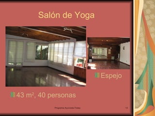 Salón de Yoga Espejo  43 m 2 , 40 personas  